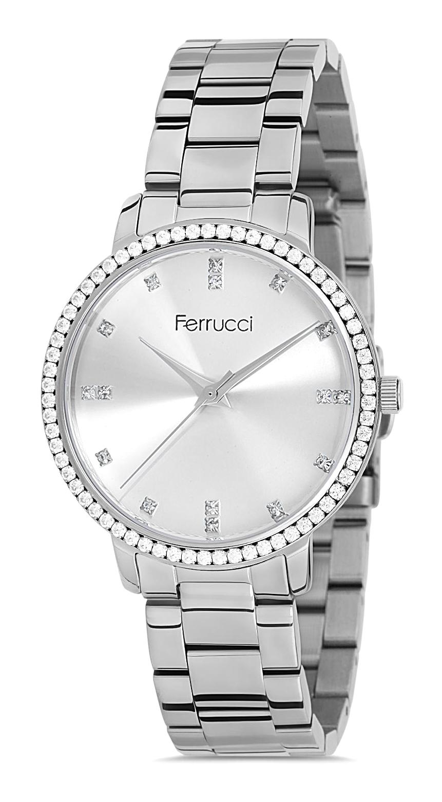 Ferrucci FC.14206M.01 34 mm Gri Metal Kordon Analog Kadın Kol Saati