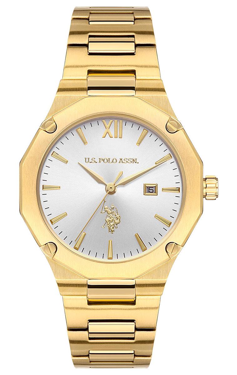 U.S. Polo Assn USPA2063-06 Takvimli 36 mm Altın Çelik Kordon Analog Kadın Kol Saati