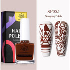 Born Pretty Nail Stamping SP025 Kahverengi Parlak Kalıcı Oje