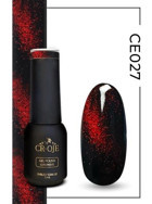 Cr-Oje Cat Eye CE027 Kırmızı Işıltılı Kalıcı Simli Oje