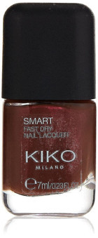 Kiko Milano Smart Fast Dry 91 Bordo Işıltılı Simli Oje