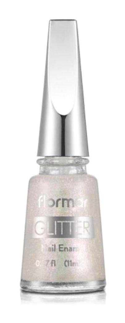 Flormar Glitter Nail Enamel GL26 Gümüş Işıltılı Simli Oje