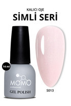 Momo S013 Pembe Işıltılı Kalıcı Simli Oje