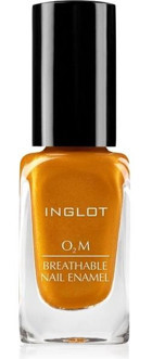 Inglot O2M Breathable Nail Enamel 628 Turuncu Sedefli Simli Oje