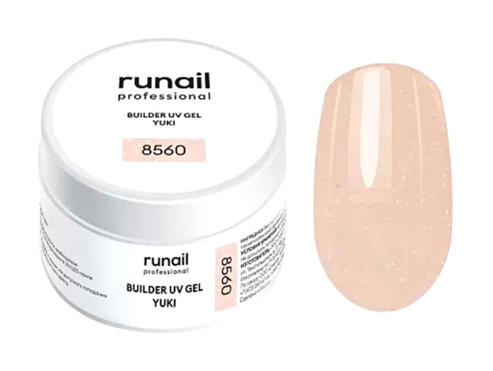 Runail Builder 8560 Krem Parlak Kalıcı Simli Jel Oje