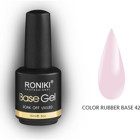 Roniki Color Rubber Base 42 Pembe Parlak Kalıcı Oje