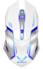 Jingyi RGB Ergonomik Kablosuz Beyaz Optik Gaming Mouse