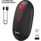 Jingyi Sessiz Kablosuz Siyah-Kırmızı Optik Mouse