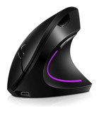 Hallow RGB Ergonomik Dikey Makrolu Kablosuz Siyah Optik Mouse