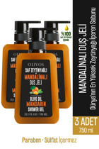 Olivos Parabensiz Mandalina-Zeytinyağı Nemlendirici Duş Jeli 3x750 ml