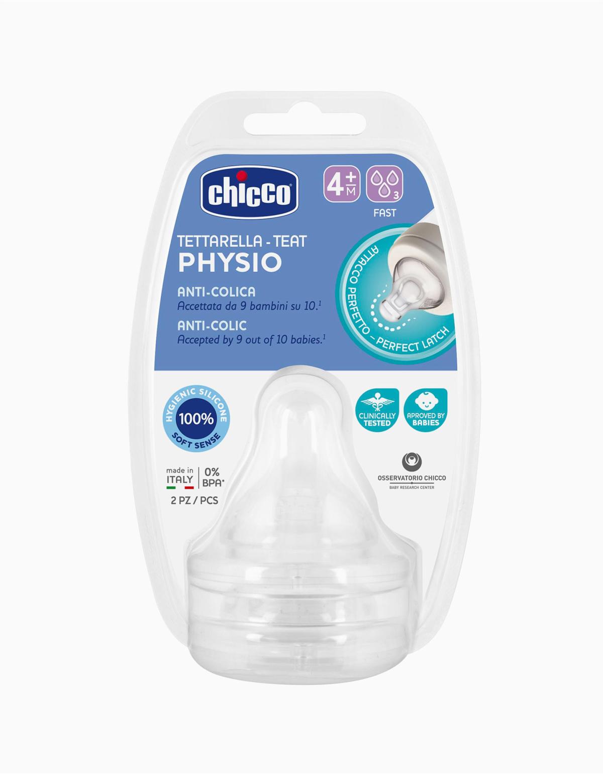 Chicco Physio 4+ Ay Delikli Silikon Emzik Şeffaf