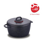 Korkmaz Gusto Plus A1352 Granit 24 cm Derin Tencere