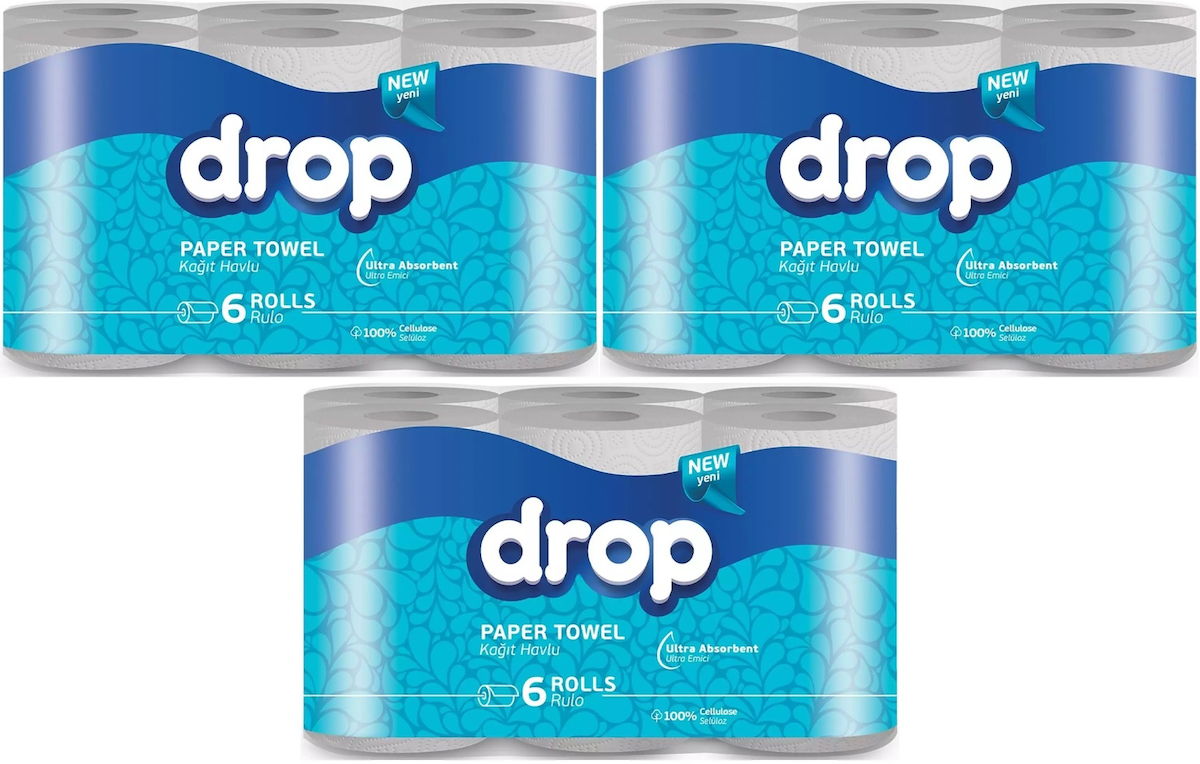 Drop 2 Katlı 18'li Rulo Kağıt Havlu