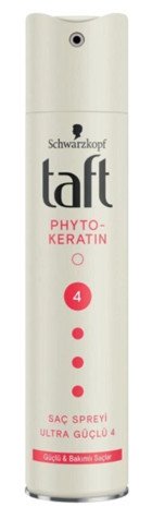 Schwarzkopf Taft Phyto-Keratin Dolgunlaştırıcı/Hacim Keratinli Ekstra Güçlü Saç Spreyi 250 ml