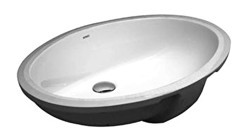 Serel 0501Dss110H Klasik Tekli 45 cm Seramik Tezgah Altı Oval Lavabo Beyaz