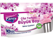 Parex Doğa Dostu Büyük Boy 65x80 cm Çöp Poşeti 10 Adet Pembe