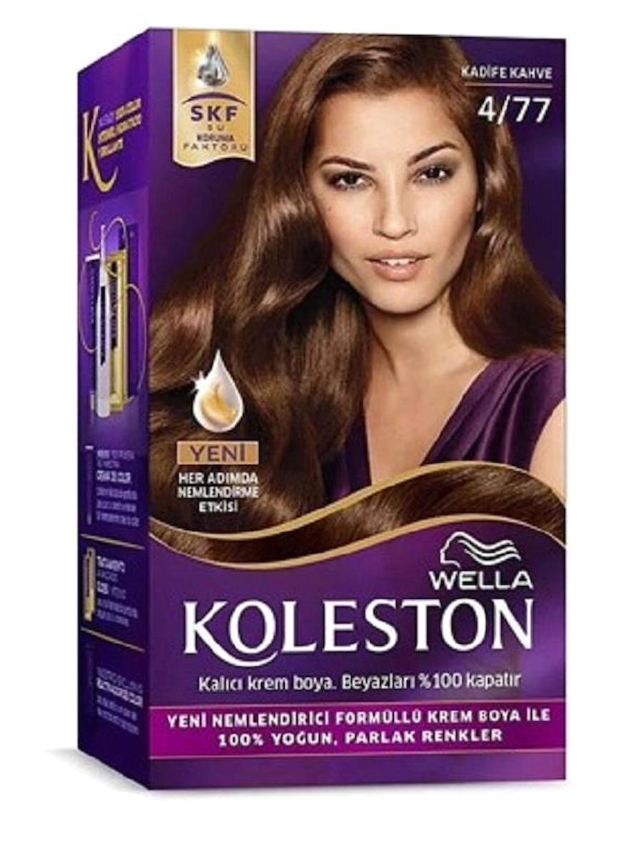 Wella Koleston Kit 7.77 Işıltılı Kahve Krem Saç Boyası 50 Ml