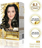 Maxx Deluxe Golden Beauty 6.1 Küllü Koyu Kumral Krem Saç Boyası 60 Ml