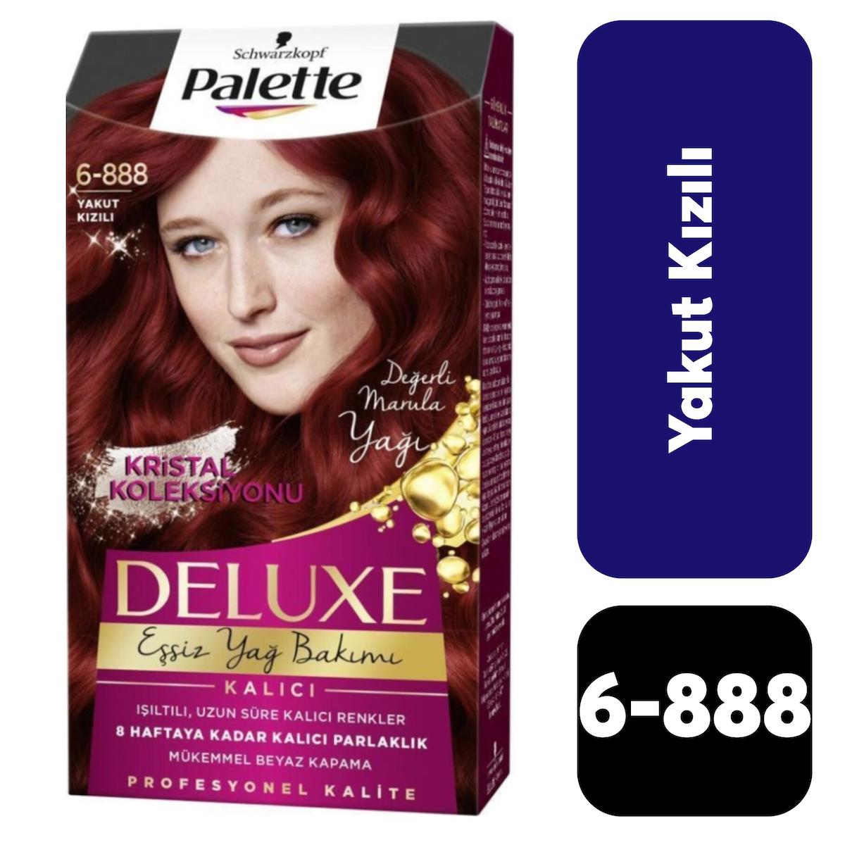 Schwarzkopf Palette Deluxe 6.888 Yakut Kızılı Krem Saç Boyası 50 ml