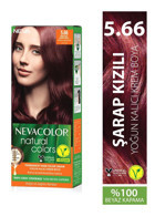 Nevacolor Natural Colors 5.66 Şarap Kızılı Krem Saç Boyası 50 Ml