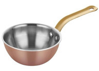 Altınbaşak Mini Çelik Saplı Bakır 12 cm Wok Tava Bakır