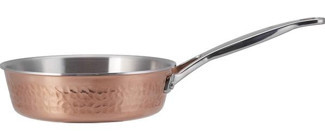 Karaca Nish Copper Çelik Saplı Bakır 18 cm Düz Tava Bronz