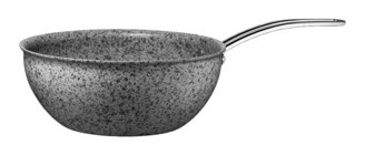 Brioni Stone-H SH147 Metal Saplı Granit 26 cm Wok Tava Gri