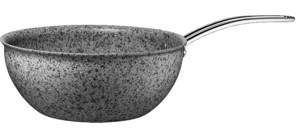 Brioni Stone-H Metal Saplı Granit 26 cm Wok Tava Gri