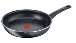 Tefal Elegance C3670402 Plastik Saplı Alüminyum 24 cm Düz Tava Siyah