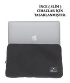 Case Club 13.3 inç Kumaş Su Geçirmez Kılıf Laptop Çantası Siyah