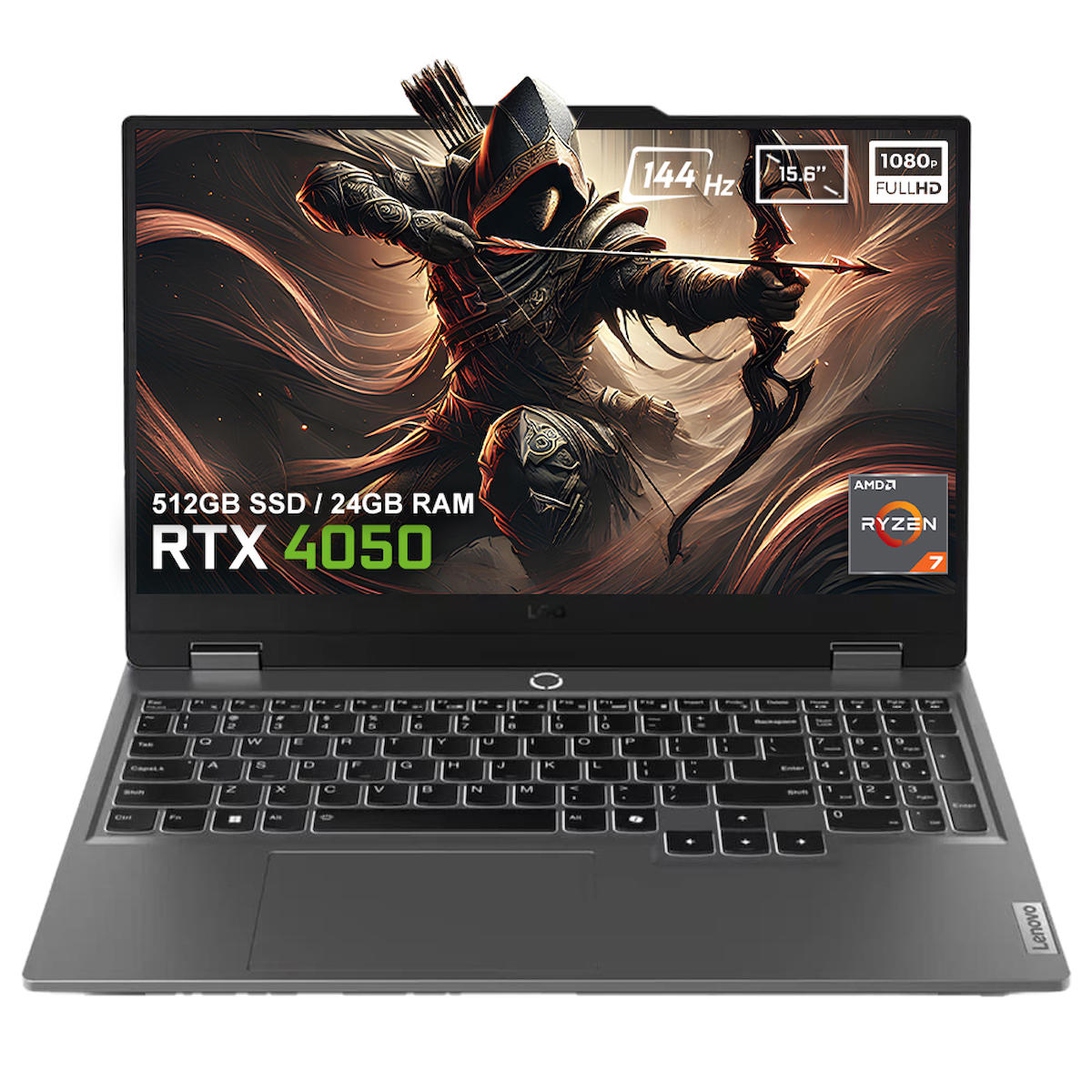 Lenovo LOQ 15ARP9 83JC006ATRV1 Harici GeForce RTX 4050 AMD Ryzen 7 7435HS 16 GB Ram 512 GB SSD 15.6 inç Full HD Freedos Laptop