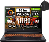 Acer Nitro V16 ANV16-41 WNHQRUEY00308 Harici GeForce RTX 4060 AMD Ryzen 7 8845HS 32 GB Ram 4 TB SSD 16 inç Wuxga Freedos Gaming Laptop