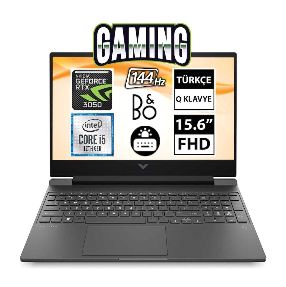 Hp Victus 15 FA0011NT 80D33EA05 Harici GeForce RTX 3050 Intel Core i5 12450H 32 GB Ram 2 TB SSD 15.6 inç Full HD Freedos Gaming Laptop