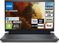 Dell G15 5530 G155530017U Harici GeForce RTX 4060 Intel Core i9 13900HX 32 GB Ram 512 GB SSD 15.6 inç Full HD Windows 11 Home Gaming Laptop