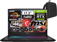 MSI Katana A17 AI B8VE-854XTRW34 Harici GeForce RTX 4050 AMD Ryzen 7 8845HS 64 GB Ram 1 TB SSD 17.3 inç Full HD Windows 11 Home Gaming Laptop