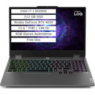 Lenovo LOQ 15IRX9 83DV00G7TR Harici GeForce RTX 4050 Intel Core i7 13650HX 8 GB Ram 512 GB SSD 15.6 inç Full HD Freedos Gaming Laptop