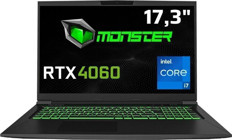 Monster TuLPar T7 V20.8 Harici GeForce RTX 4060 Intel Core i7 12700H 16 GB Ram 500 GB SSD 17.3 inç Full HD Freedos Gaming Laptop