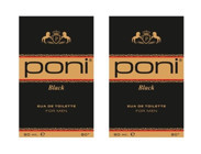 Poni Black EDT Çiçeksi-Fresh-Odunsu Erkek Parfüm 2x90 ml