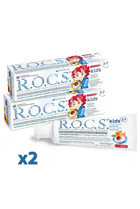 R.O.C.S. Meyveli Organik Florürsüz 3-7 Yaş Çocuk Diş Macunu 2x45 gr