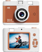 Ikkb M16 Mini Full HD Kompakt Dijital Fotoğraf Makinesi Beyaz - Kahverengi