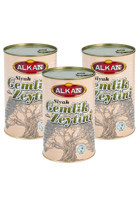 Alkan Az Tuzlu Salamura Gemlik Siyah Zeytin Teneke 3x800 gr