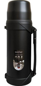 Shotay ST-8213 Çelik 1.2 lt Outdoor Matara Termos Siyah