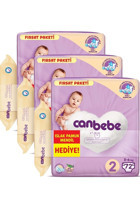 Canbebe Mini 2 Numara Bantlı Bebek Bezi 216 Adet