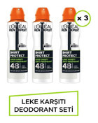 L'oréal Paris Men Expert Shift Protect Ter Önleyici Antiperspirant Sprey Erkek Deodorant 3x150 ml