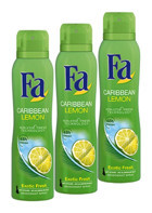 Fa Caribbean Sprey Unisex Deodorant 3x150 ml