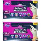 Parex Kullan At Beyaz Medium-Large Çok Amaçlı Temizlik Eldiveni 2x50 Adet