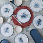 Keramika Marine Life 14 Parça 6 Kişilik Çok Renkli Desenli Stoneware Kahvaltı Takımı