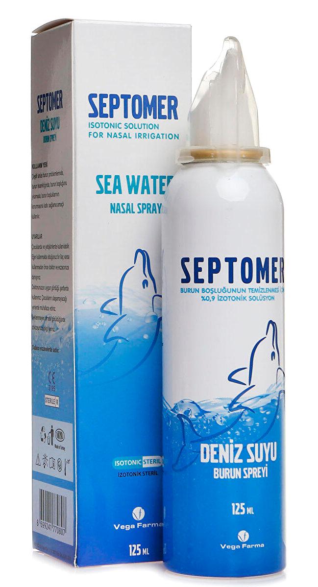 Septomer İzotonik Deniz Suyu Tekli Burun Spreyi 125 Ml