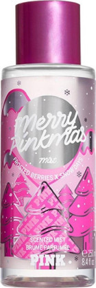 Victoria's Secret Pink Merry Pinkmass Meyvemsi Simli Kadın Vücut Spreyi 250 ml