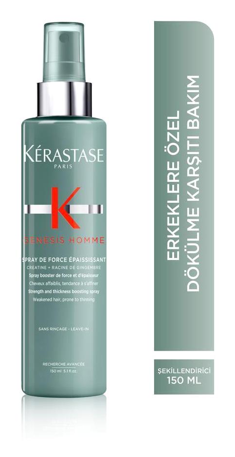 Kerastase Genesis Homme Şekillendirici Islak Görünümlü Keratinli Güçlü Saç Spreyi 150 ml